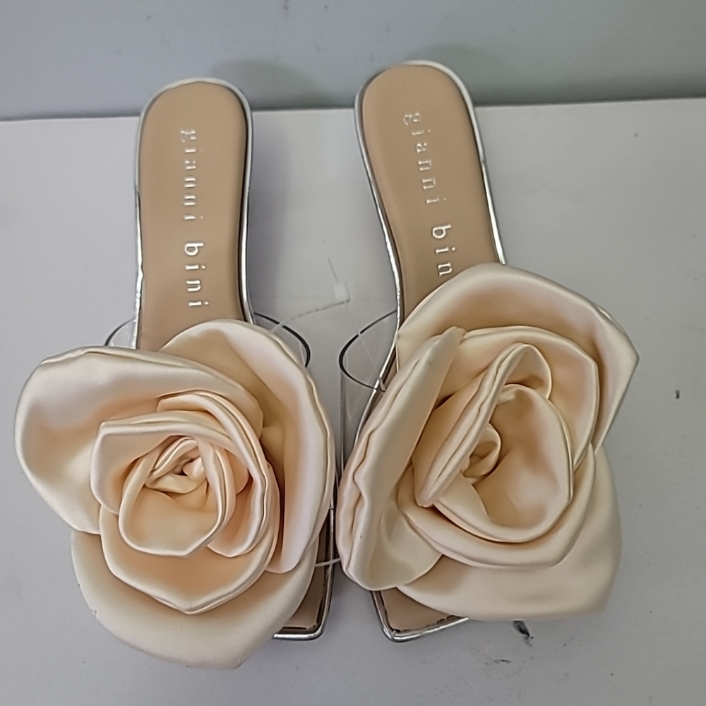 Gianni Bini Alana Clear Flower Dress Sandals - Picture 8 of 8